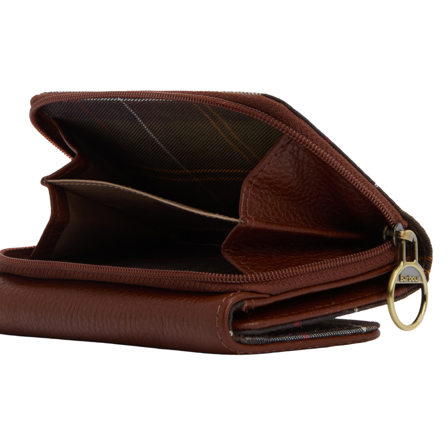 Barbour W's Rosa Leather French Purse Brown/Classic