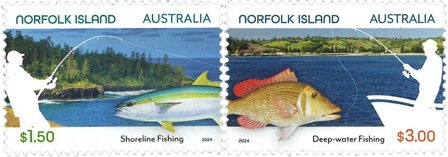 Norfolk Island - Fiskeri - Postfrisk sæt 2v