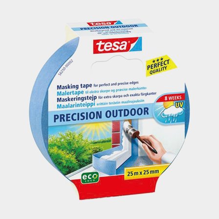Afplaktape Tesa Professional 4439 Precision Mask, voor buitengebruik, 25 mm x 25 meter, blauw
