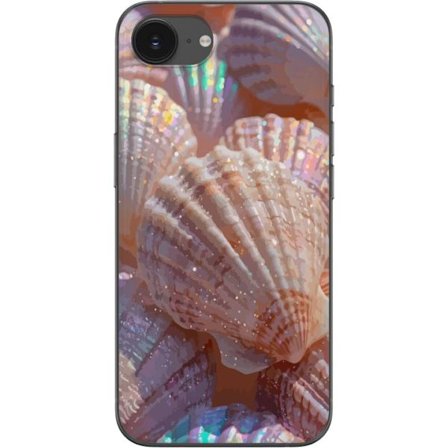 Kompatibel Mobilcover til Apple Apple iPhone 16e Glitrende muslingeskaller i pastelfarver, hav-inspireret design med glimmer og glans, der fanger føl