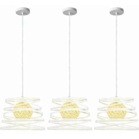 Moderna Hänglampor Set, Vintage Takkronor Metallskärm Spiral Design Taklampa E27 Belysning Dekoration fo