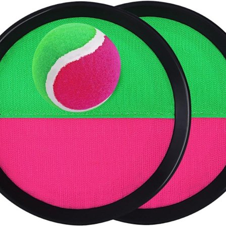 Velcrobollspel fånga boll set - 2 racket + 1 boll, barns utomhuskul KLB