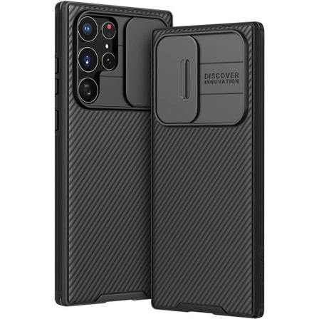 Mobiltelefonetui kompatibel med Samsung Galaxy S22 Ultra etui, kamerabeskyttelse med