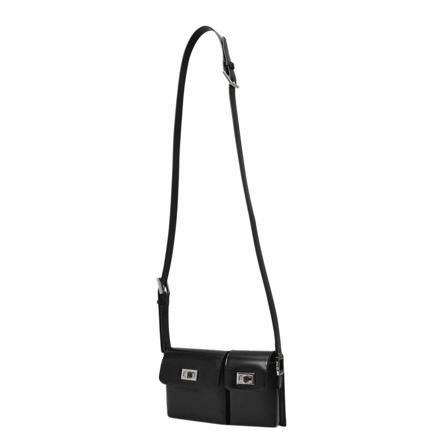 By Far, Baby Billy Bag Zwart, Dames, Maat:ONE Size,leer