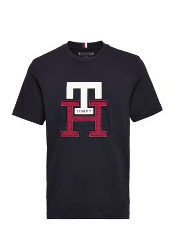 Lux Monogram Tee Black Tommy Hilfiger