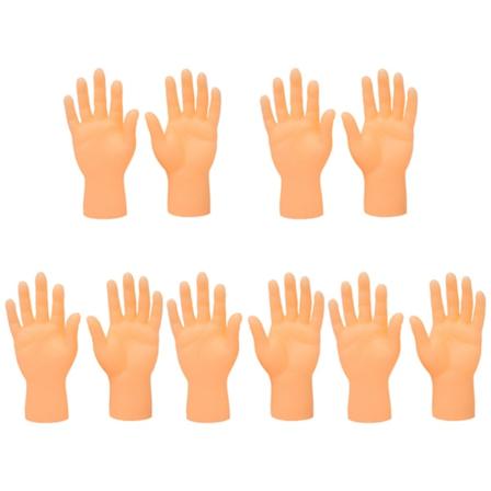 Minihandsgest Fingerdockor Leksak Rolig liten handmodell dockor för barn Husdjur Festtillbehör Roll för lekspel 4/1