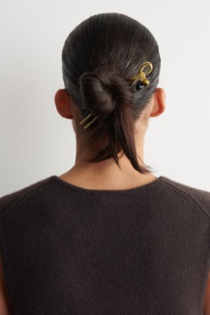 COS Women's Charm Detail Hair Pin in Gold-coloured