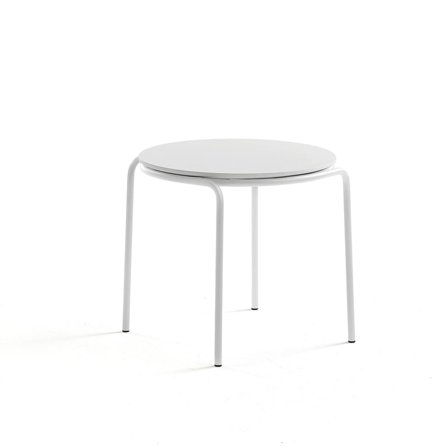 Sofabord ASHLEY, Ø570 H470 mm, hvit/hvit