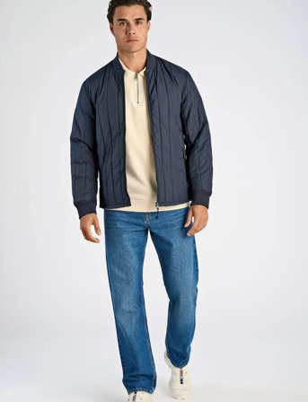 Lindbergh Quilted Jacket - Navy - M