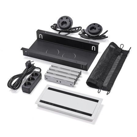 Kabelbokspakke UNIFY til QBUS/AUDREY fast stativ 2400 mm, udstyret, lille, hvid