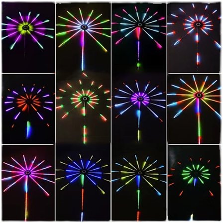 LED stemmestyret rytmelysstrimmel lysbølge tromme fyrværkeri int