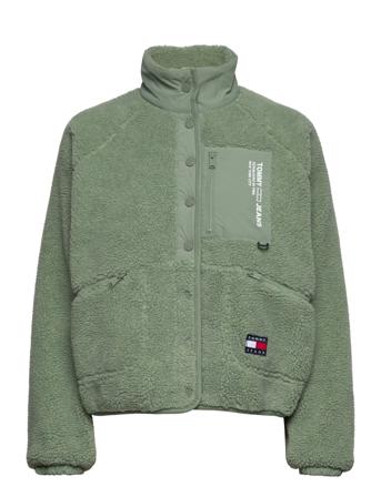 Tjw Reversible Sherpa Jacket Sweatshirts & Hoodies Fleeces & Midlayers Grøn Tommy Jeans