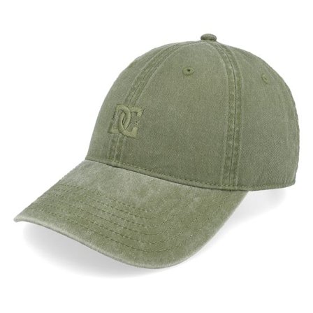 DC - Grön unconstructed Keps - " Cap Star Vintage Strapback Deep Lichen Green Dad Cap" @ Hatstore