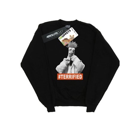 Disney Mens The Muppets Beaker Terrified Sweatshirt 3XL Svart