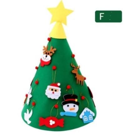 Ny ankomst Filt Juletre Tredimensjonalt Sy Julepynt Barn DIY