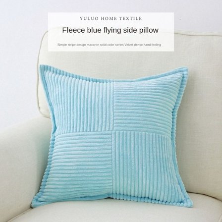 2 Stk Corduroy Pudebetræk Stribet Sofapude BLÅ