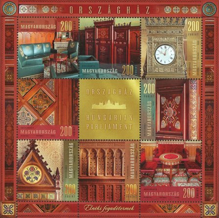 Ungarn - Verdens smukkeste parlament - Postfrisk miniark