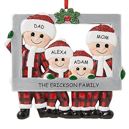 Jultomte Ornament Julhänge Kreativ Söt Familjefoto Ram Julgransdekoration