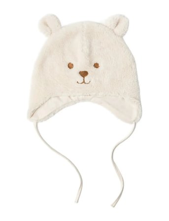 Lindex Babycap In Pile W Ears - Cream - 48/50