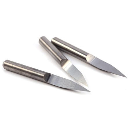 10 stk 3,175 mm 0,1 mm Carbide PCB Gravering CNC Router Bit slibeskulpturværktøj