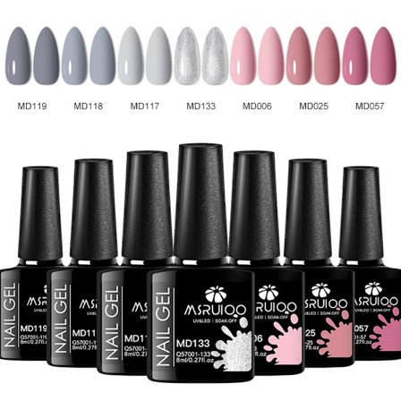 7st Nagellack Gel Set DIY Nagelkonst Design Allt För Dekoration Blötlägg UV Gel Långvarig Manikyr Målnings Gel Vernis Kit