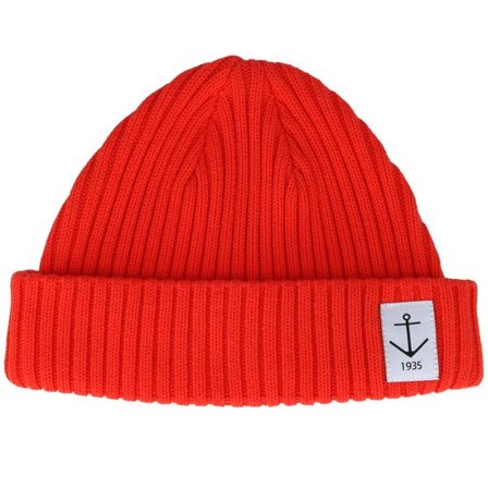 Resteröds - Röd shortbeanie Beanie - Smula Organic Red Short Beanie @ Hatstore