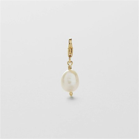 Pearl Charm - 24K GULDPLÄTERAT STERLING SILVER - Safira