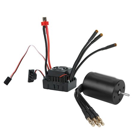 Surpass 3650 Vanntett Børsteløs Motor 60A ESC 4-polet RC-biltilbehør Svart 3100Kv