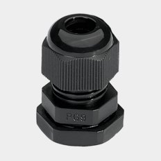 Průchodka NDS PG9-B, plastová, pro kabel do Ø6 mm, max. připojení Ø8 mm, šedá