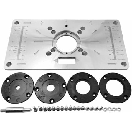 Alumiiniseoksesta valmistettu pöytälevy 4 renkaalla puuntyöstöpenkkiin, 235 mm x 120 mm x 8 mm