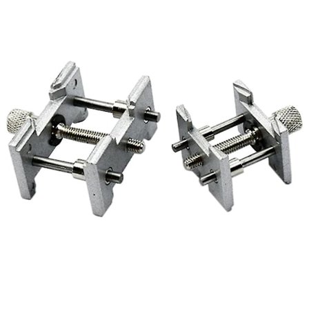 2 Sæt Metal Urværk Holder Fast Base Multi Funktion Til Urmager Ur Klemme Ure Repa