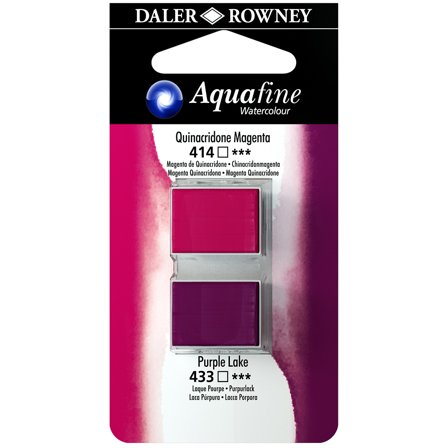 Aquafine Akvarellfärg ½ - kopp Duo Quinacridone Magenta/Purple Lake