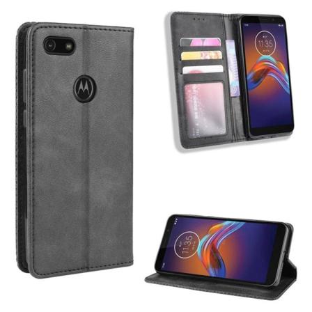 Bofink Vintage Motorola Moto E6 Play etui – Sort Black