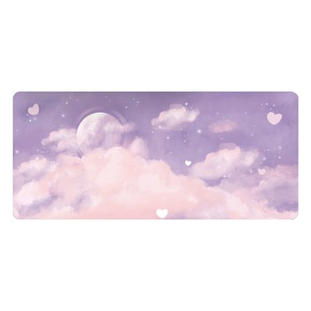 Musmatta Överdimensionerad tecknad landskapsmönster Gummibotten Tjockad dator tangentbord Musmatta 800x300x3mm Typ 2