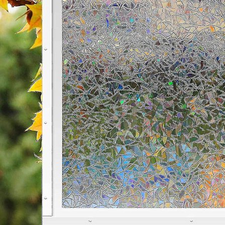 3D Vinduesfolie Regnbueeffekt Til Dekoration Og Privatlivsbeskyttelse Anti-UV Glasvinduesfolie