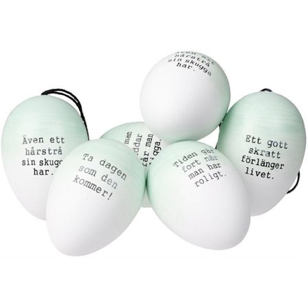 Påskägg - Ordspråk 6-pack Mint Cult Design