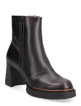 Indios Shoes Boots Ankle Boots Ankle Boot - Heel Musta Wonders