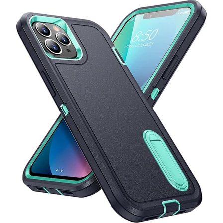Iphone 11 Pro Max Skal, Iphone 11 Pro Max Skal med Ställ, [Militärklass Stötsäker][Trelagers Kraftigt Fallskydd]