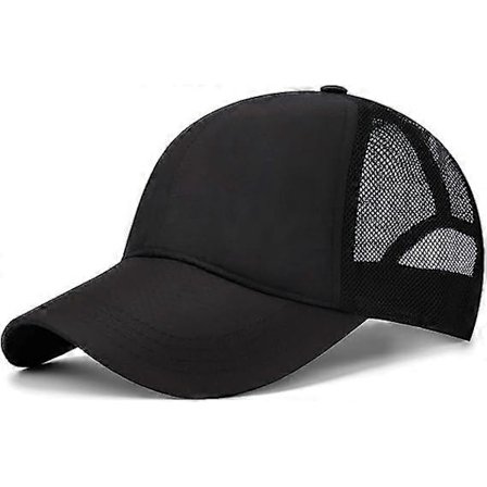 Mesh Snabbtorkande Basebollkeps Truckerkepsar Justerbar Keps svart