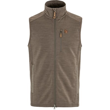 Fjällräven Keb Fleece Vest S - male - Suede Brown - Vests