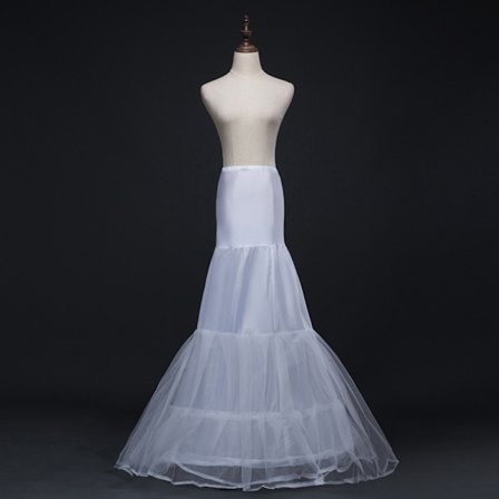 Petticoat for kvinner - Mermaid Petticoat, Fiskestjert Underskjørt, Gulvlang Trompet Crinoline