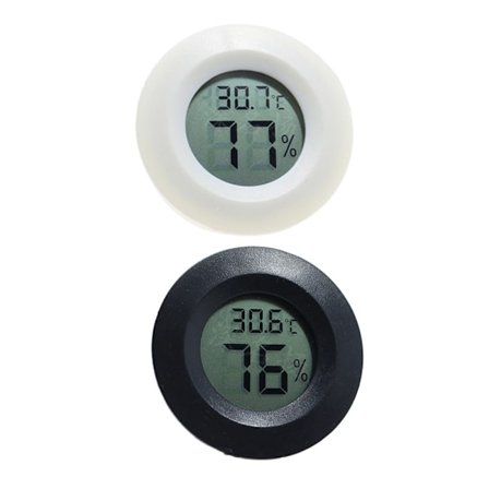 2-pak Mini Hygrometer Termometer Måler Digitalt LCD-display til Drivhus Børneværelse Reptil Inkuba