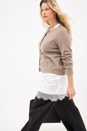 Premium Selection Knitted Cashmere Cardigan - Premium kvalitet - Beige - XL