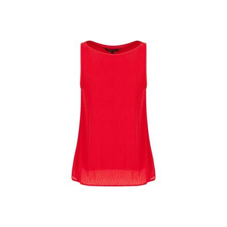 Armani Exchange Top plisado Rød, Dame