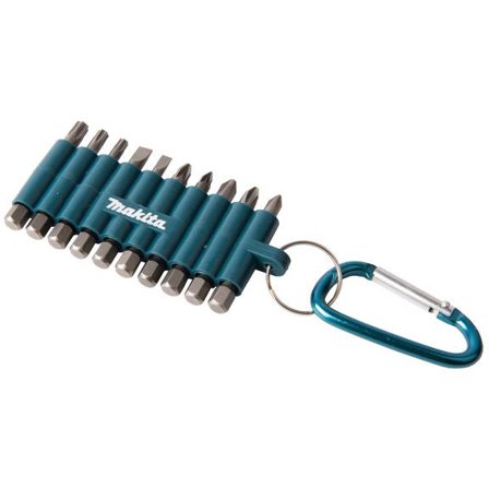 Makita D-65028 Bitssats 50 mm, 10 delar, med karbinhake, Borra & mejsla