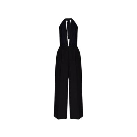 MM6 Maison Margiela, Wide-legged Jumpsuit Zwart, Dames, Maat:S