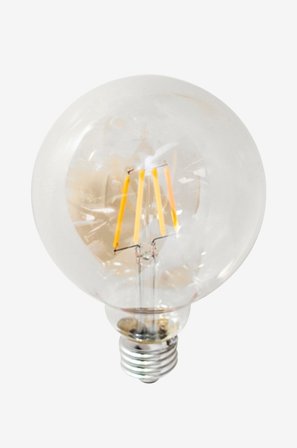 Jotex - Filament dekorpære, LED dimbar kulepære, E27, 4W, Ø 95mm rav Amber - Kjøp E27 hos Jotex
