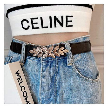 Damer Tynd Talje Bælte Elastisk Dekorativt Tyndt Talje Bælte Til Kjole, Stræk Bælte Til Damer