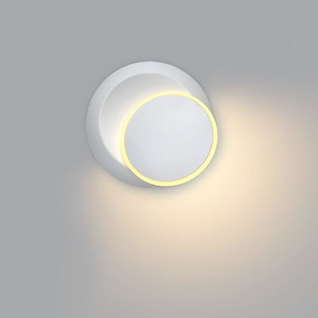Nordisk enkel LED vegglampe rund nattbordformørkelse rotasjon