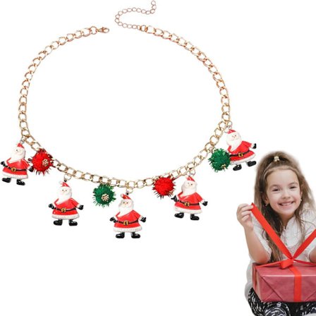 Julehalskæde til Piger - Jule Smykker, Vedhæng Halskæde, Gave til Piger, Kvinder, Døtre, Koner